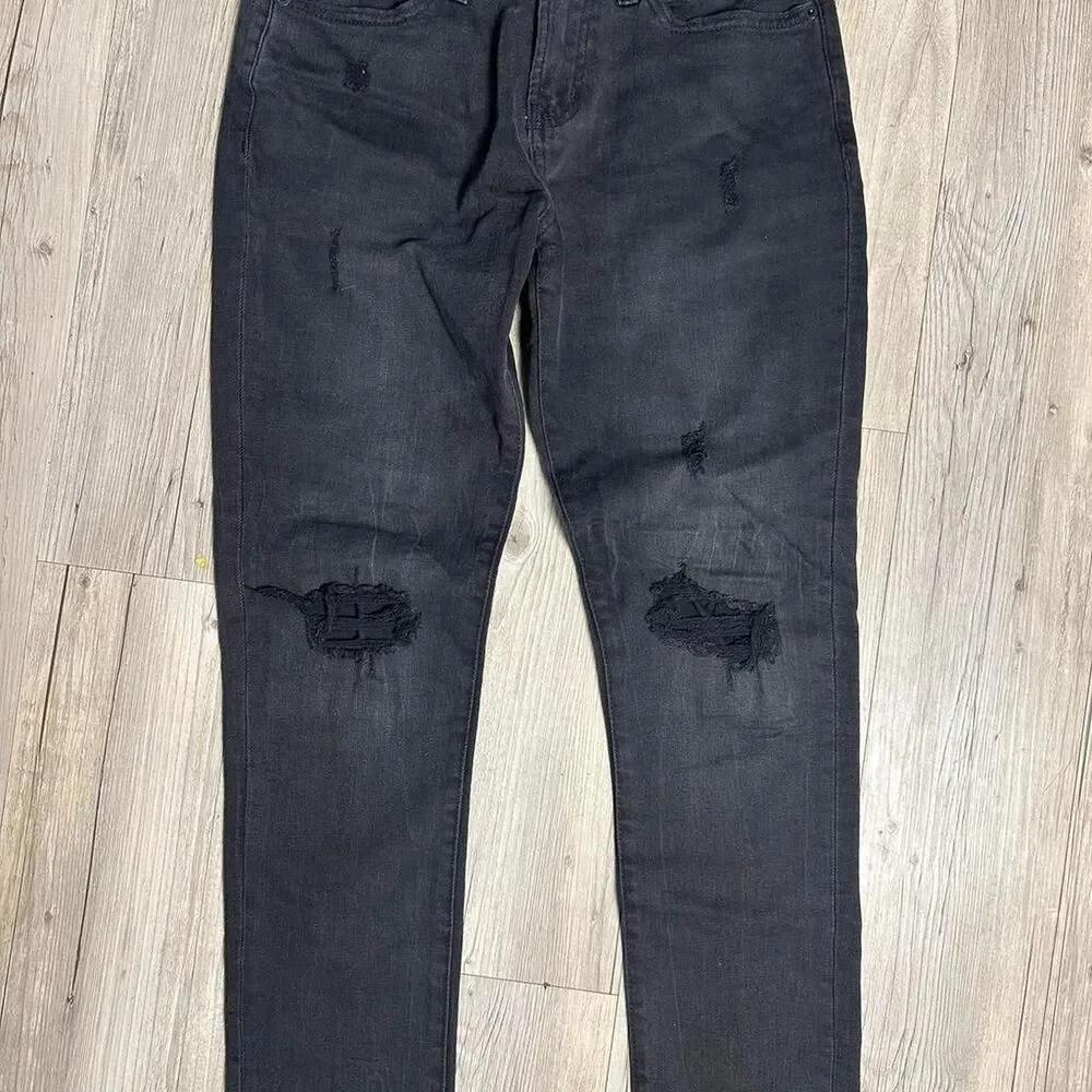 Aeropostale Men's Black and Grey Jeans